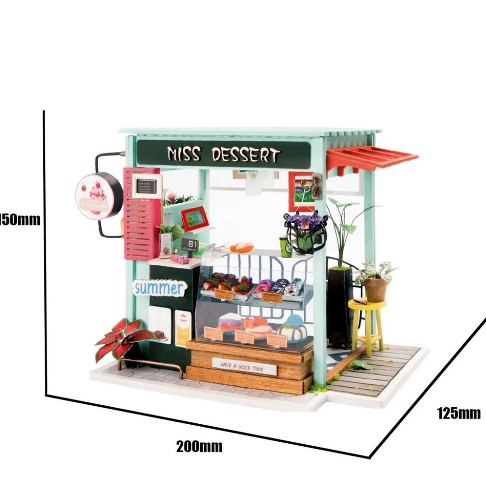 Robotime DIY House Ice Cream Station Furniture Miniature Wooden Dollhouse - Picture 6 of 6